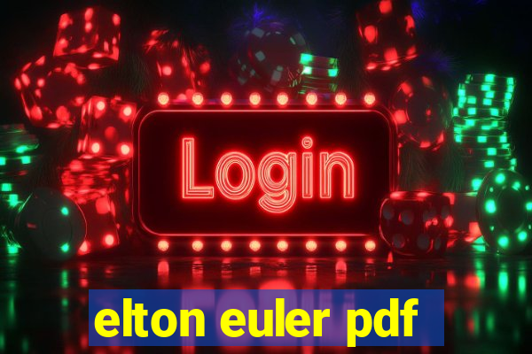 elton euler pdf